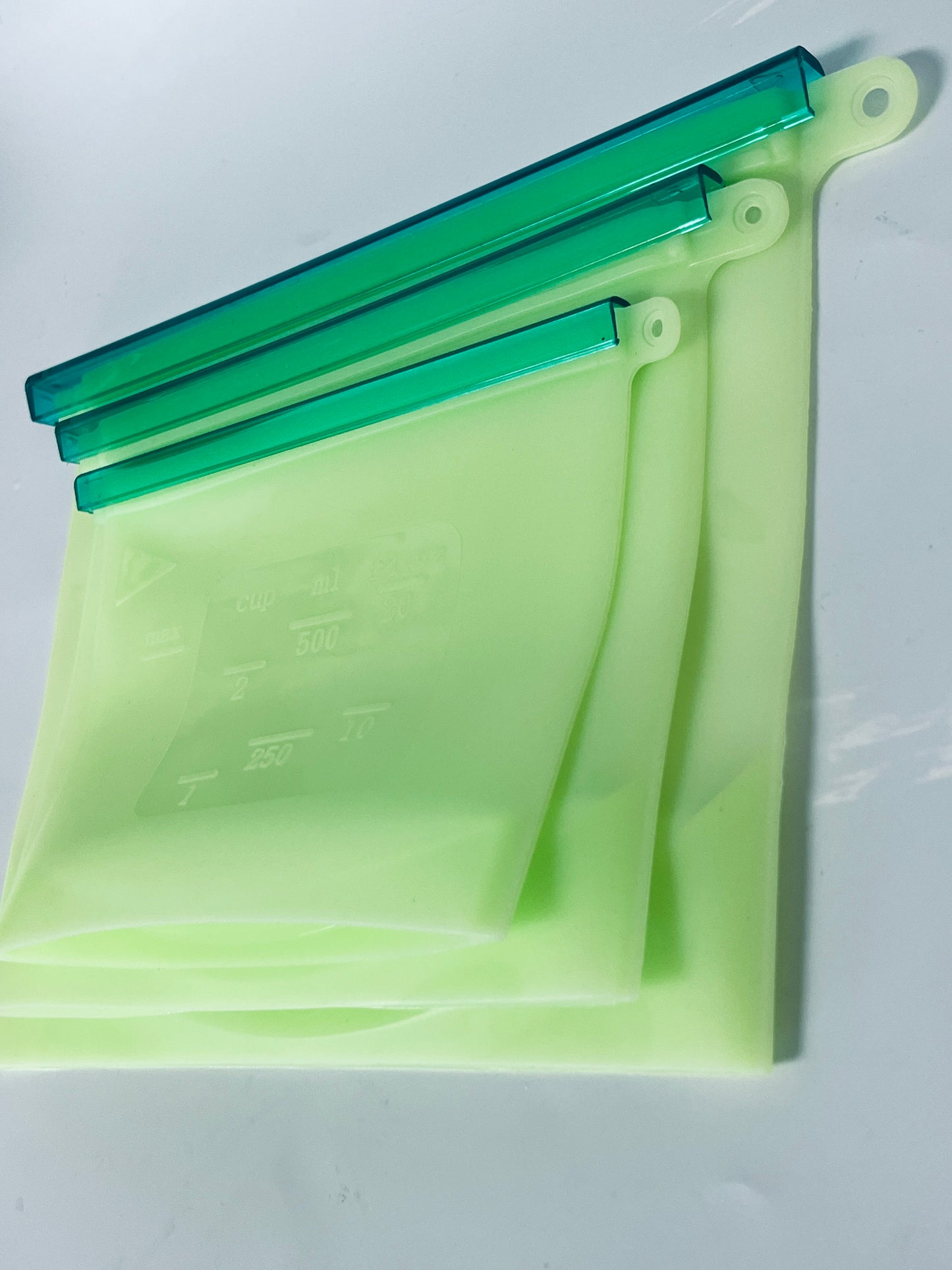 3pcs Reusable Freezer Bags - Silicone Reusable Freezer Bag